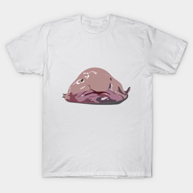 Blobfish Illustration T-Shirt by purpleyampress